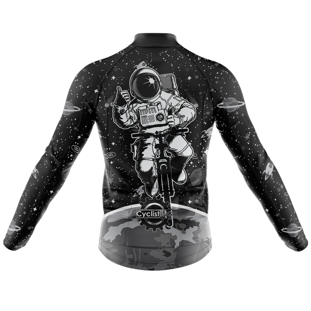 Space Black Long Sleeve Cycling Jersey