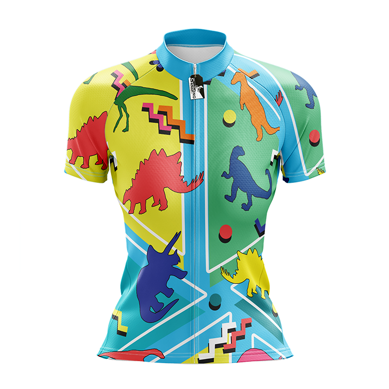 Dinosaurus korte mouw fietsshirt