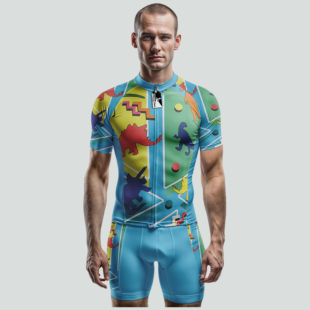 Dinosaurus korte mouw fietsshirt