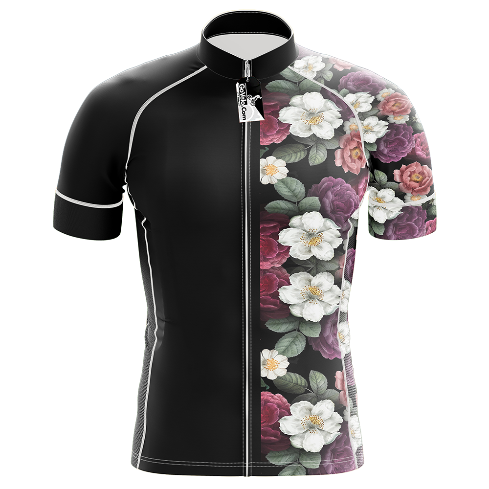 Flower Black Cycling Jersey