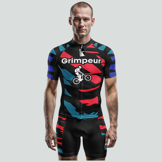 Grimpeur Multi Color Fietsshirt Korte Mouw
