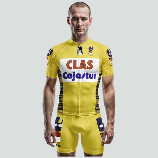 Retro 1992 Clas-Cajastur Wielershirt Korte Mouw