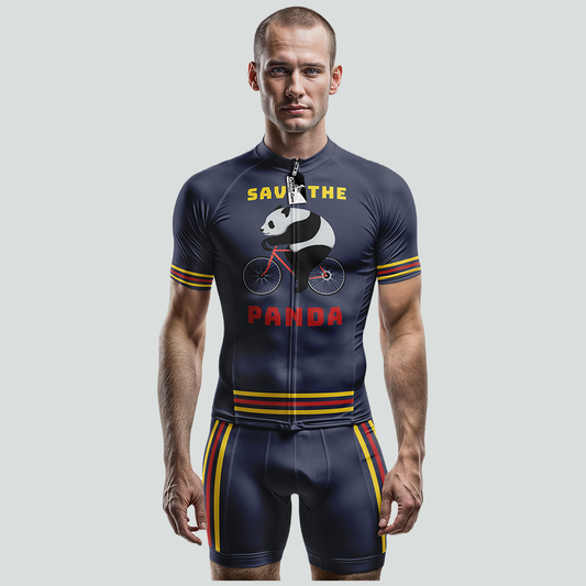 Save the Panda korte mouw fietsshirt