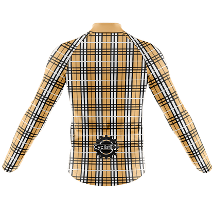 Plaid Long Sleeve Cycling Jersey