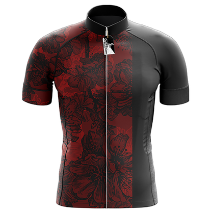 Bloemen Korte Mouw Fietsshirt
