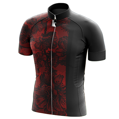 Bloemen Korte Mouw Fietsshirt