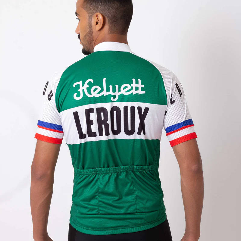 Retro Helyett Leroux Pro fietsshirt met korte mouwen