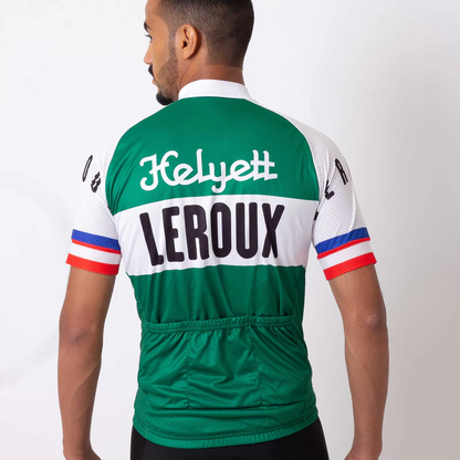Retro Helyett Leroux Pro fietsshirt met korte mouwen