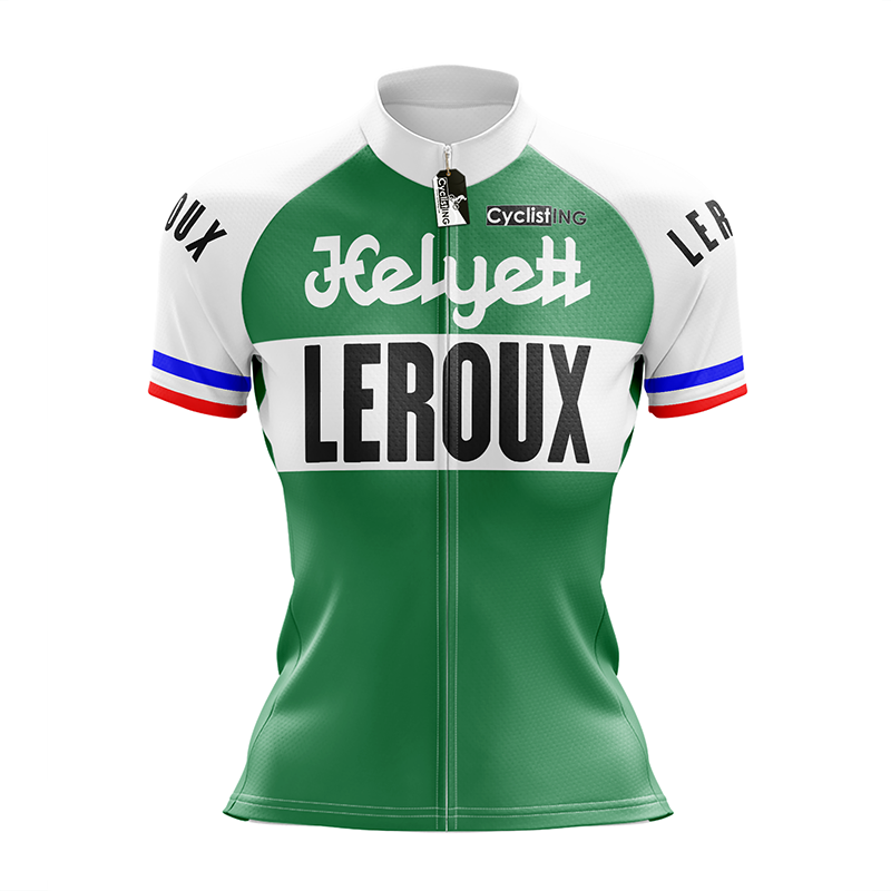 Retro Helyett Leroux Pro fietsshirt met korte mouwen