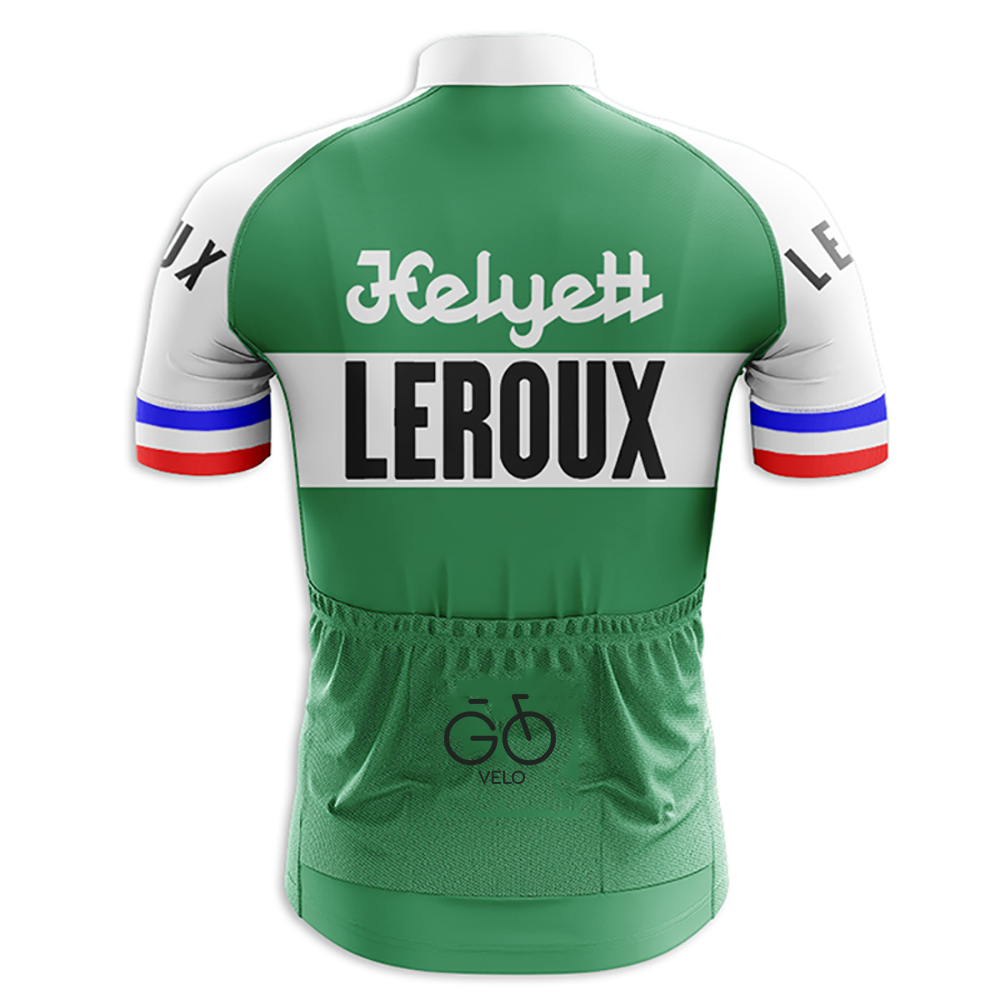 Retro Helyett Leroux Pro fietsshirt met korte mouwen