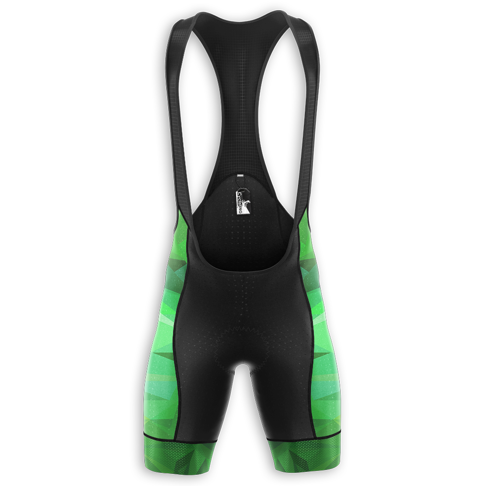Geometrische fietsbroek met bretels