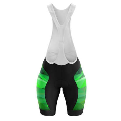 Geometrische fietsbroek met bretels