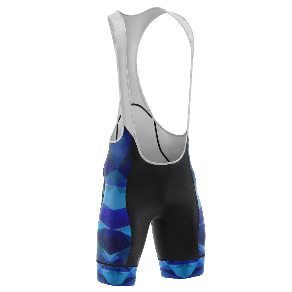 Geometrische fietsbroek met bretels