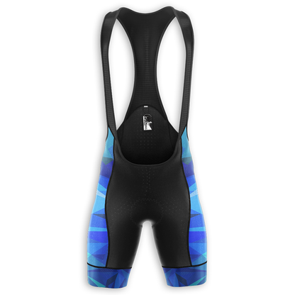 Geometrische fietsbroek met bretels