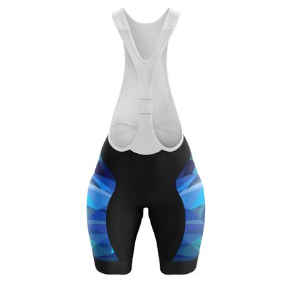 Geometrische fietsbroek met bretels