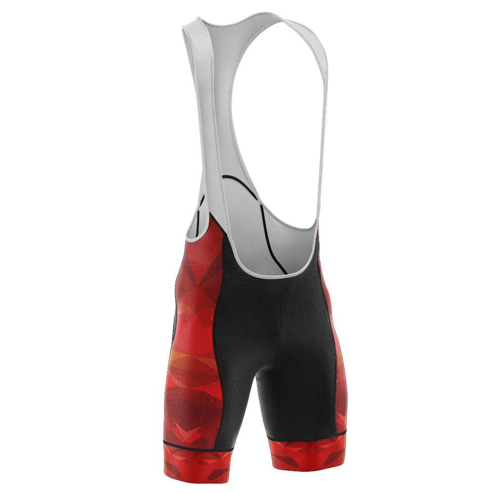 Geometrische fietsbroek met bretels