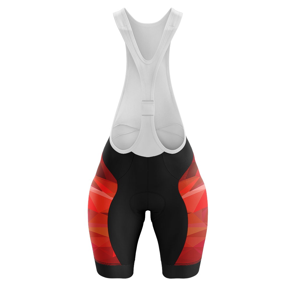 Geometrische fietsbroek met bretels