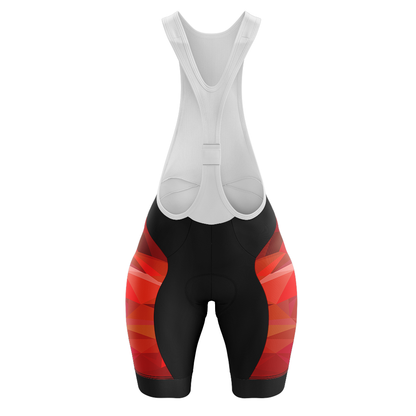 Geometrische fietsbroek met bretels