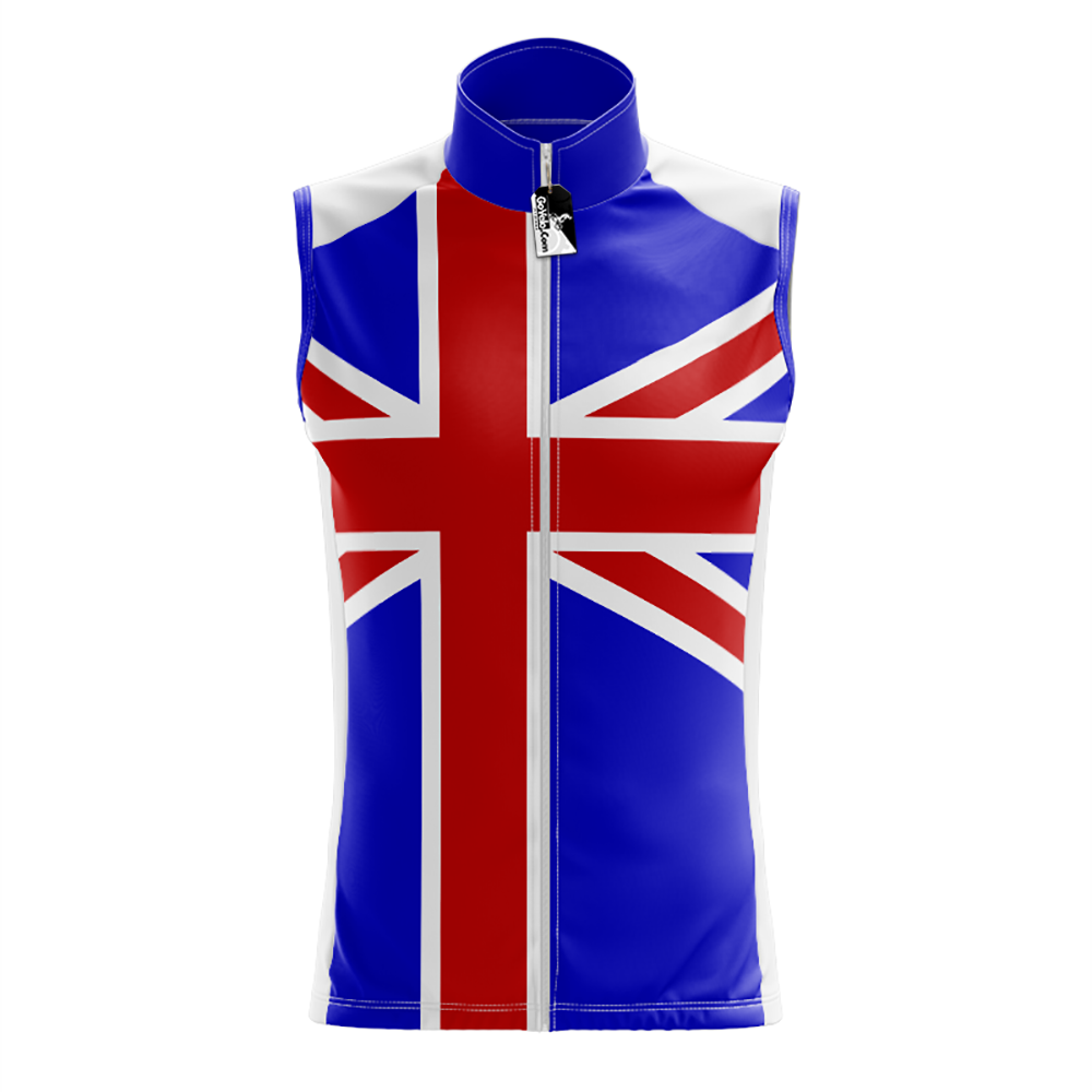 Het UK mouwloze wielershirt