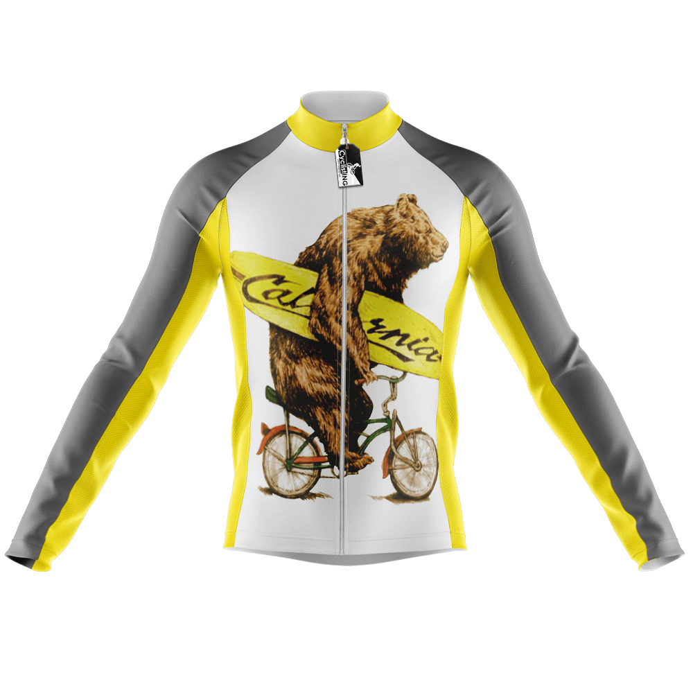 California Ride Bear Fietsshirt met Lange Mouwen