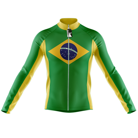 Brazilië Lange Mouw Fietsshirt