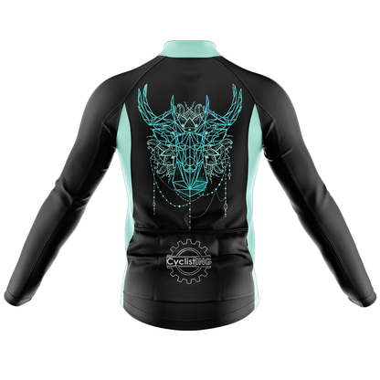 Geometrisch Herten Lange Mouw Fietsshirt