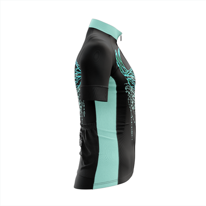 Geometric Deer Short Sleeve Cycling Jersey