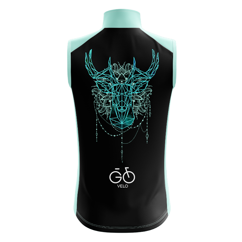 Geometric Deer Sleeveless Cycling Jersey