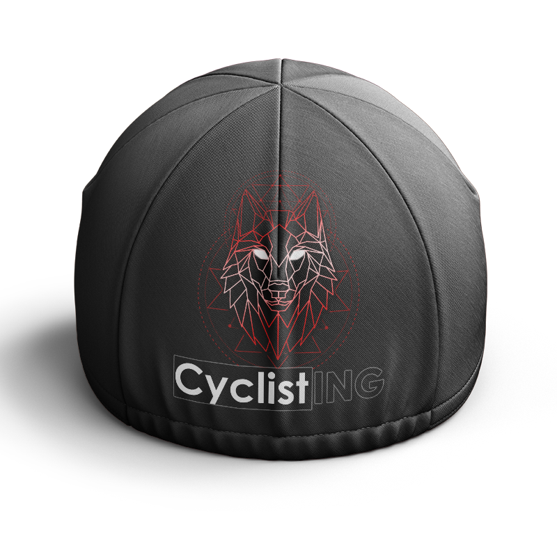 Geometrische Wolf Fietsmuts