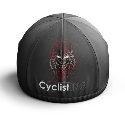 Geometrische Wolf Fietsmuts