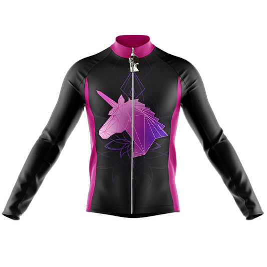 Geometrisch Eenhoorn Lange Mouw Fietsshirt