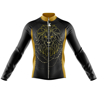 Geometrisch Leeuw Lange Mouw Fietsshirt