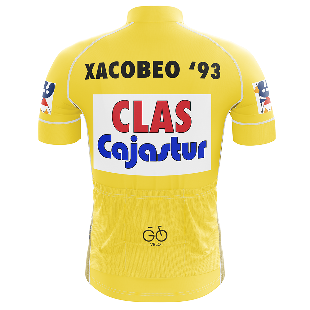 Retro 1992 Clas-Cajastur Wielershirt Korte Mouw