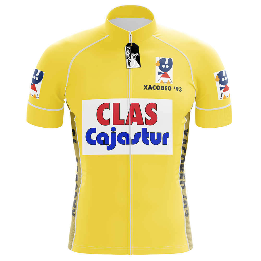 Retro 1992 Clas-Cajastur Wielershirt Korte Mouw