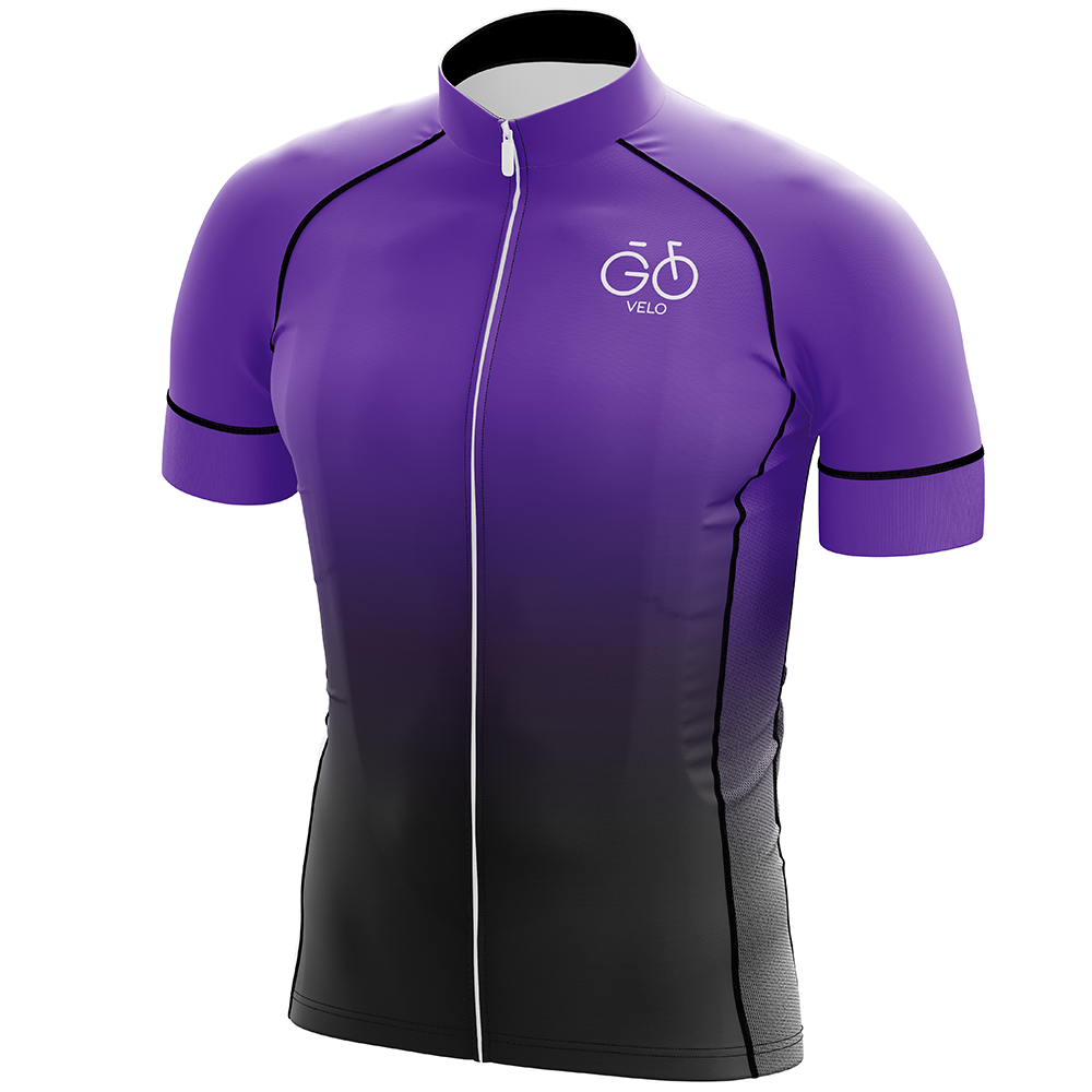 Paars fietsshirt met korte mouwen