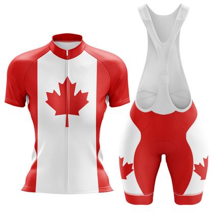 Fietskledingset met Canadese vlag en gratis pet