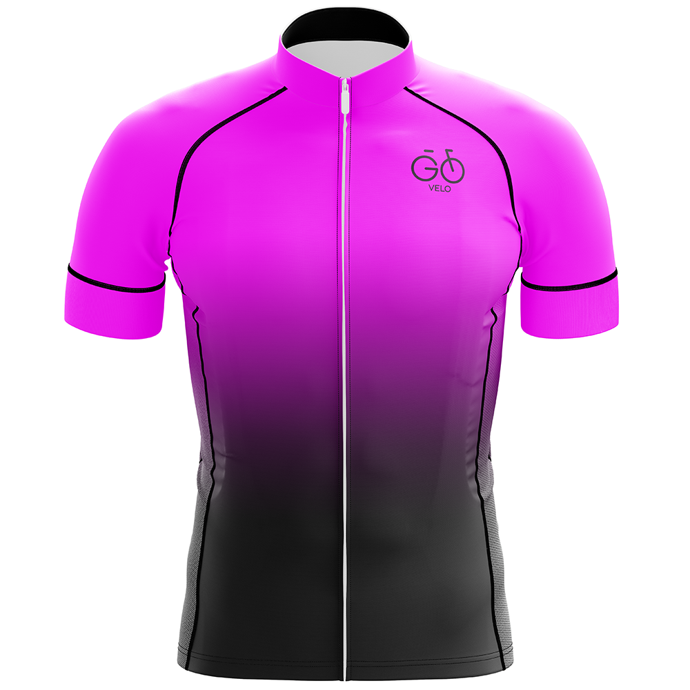 Pink Short Sleeve Cycling Jersey