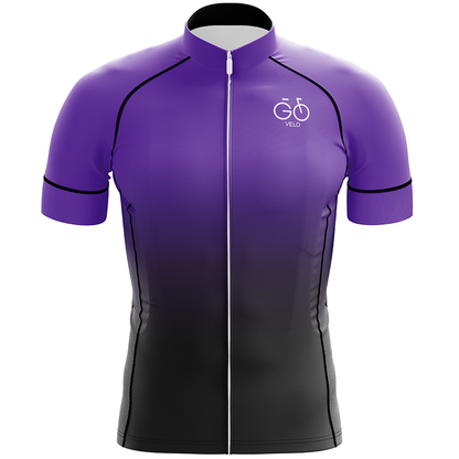 Paars fietsshirt met korte mouwen