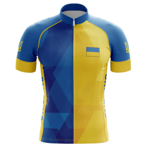 Support Oekraïne Fietsshirt Korte Mouw