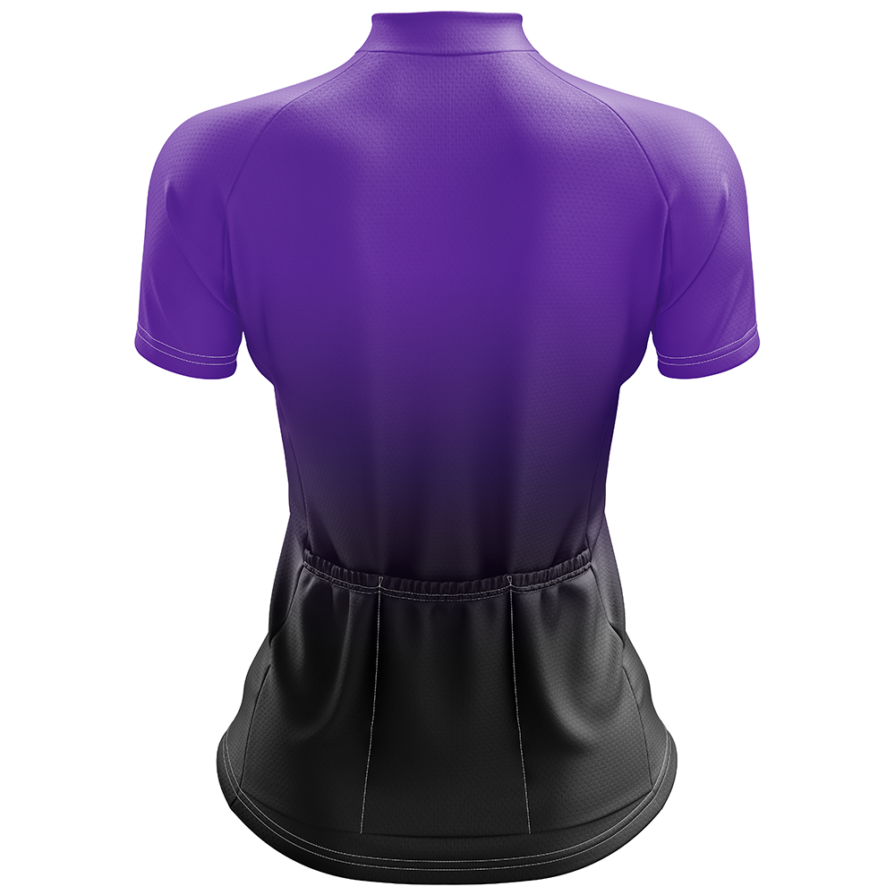 Paars fietsshirt met korte mouwen